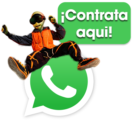 Boton de whatsapp con texto contrata aqui